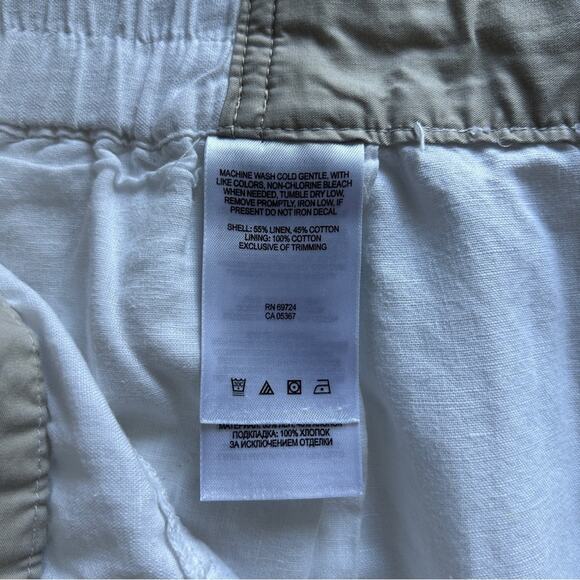 Columbia White Cotton/Linen Elastic/Drawstring Waistband Pull-On Skirt Size 10 - Picture 8 of 8